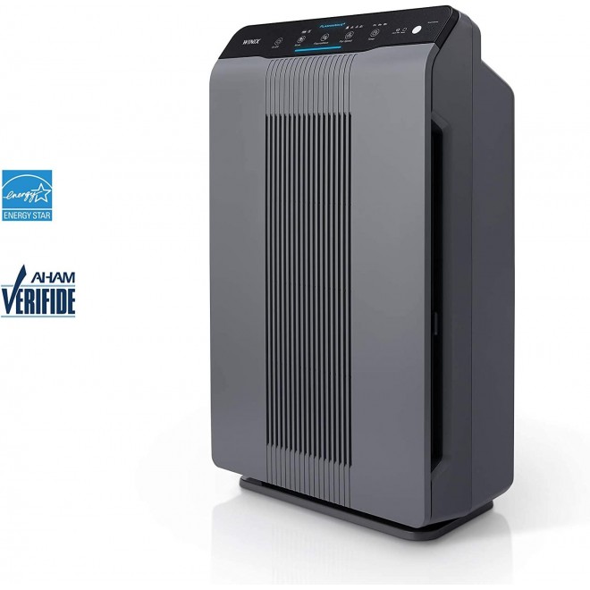 5300-2 Air Purifier with True HEPA, PlasmaWave and Odor Reducing Carbon Filter,Gray
