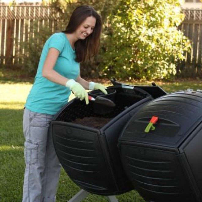 Double Bin Rotating Composter (100 gallon) 158