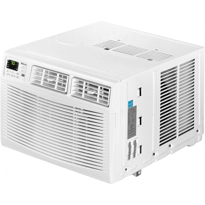 8000 BTU Window Air Conditioner 820W, 115V/60Hz, 12.1 (EER) Energy Star Efficient Cooling Rooms up to 350 Sq. Ft. with 51 Pint/24hrs Dehumification, Digital Display with Remote
