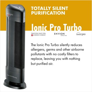Ionic Pro 90IP01TA01W Turbo Ionic Air Purifier, 500 sq ft Room Capacity, Black