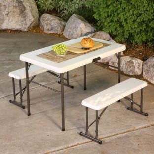 Folding Picnic Table with Benches 9