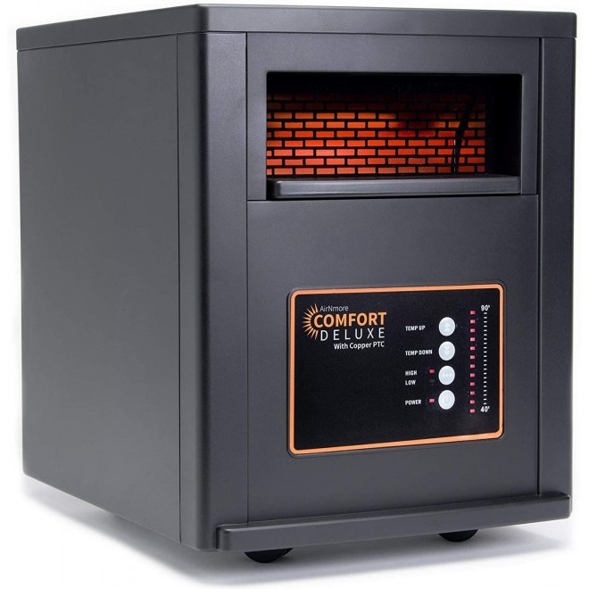Comfort Deluxe with Copper PTC, Infrared Space Heater with Remote, 1500 Watt, ETL Listed