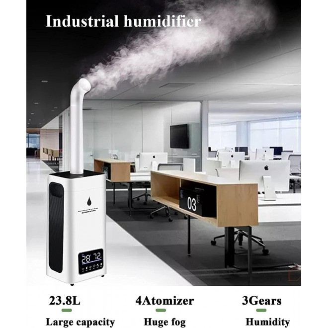 Industrial Commercial Humidifiers Whole House Humidifier 2000sq.ft Large Room Humidifier 1800ml/h 6.2Gallons Top Fill Water Tank 110V