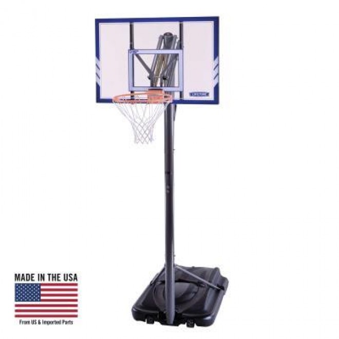 Adjustable Portable Basketball Hoop (44-Inch Polycarbonate) 160