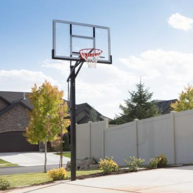 Adjustable In-Ground Basketball Hoop (54-Inch Acrylic) 281