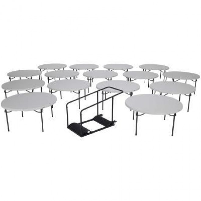 (15) 60 in. Tables and Cart Combo 390