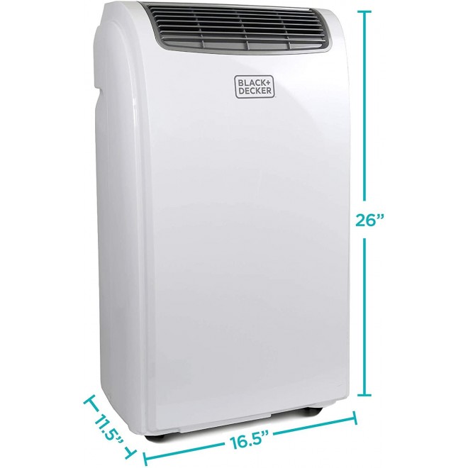 BPACT10WT Portable Air Conditioner with Remote Control, 5,500 BTU DOE (10,000 BTU ASHRAE), Cools Up to 150 Square Feet, White