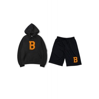 Street Letter Hooded Two Piece Sets