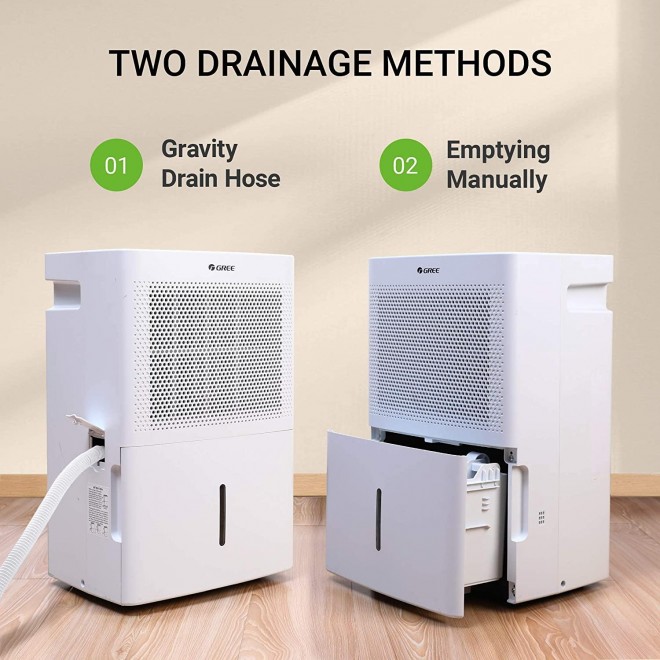 Dehumidifier 50 Pint for up to 4500 Sq.ft, Energy Star Dehumidifier for Bathroom, Basement, Bedroom with Intelligent Humidity Control, LED Control panel, Quiet Design, Continuous Drainage
