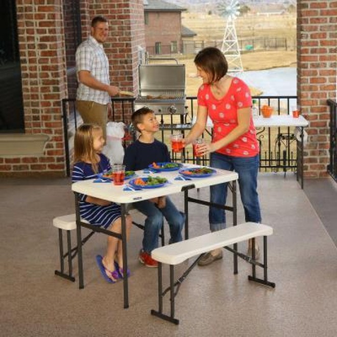 Folding Picnic Table with Benches 7