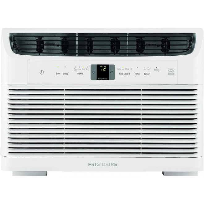 White Energy Star 5,000 BTU 115V Window-Mounted Mini-Compact Air Conditioner with Full-Function Remote Control
