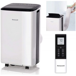 Compact Portable Air Conditioner with Dehumidifier & Fan, Cools Rooms Up To 450 Sq. Ft, Includes Drain Pan & Insulation Tape (White), HF0CESWK6