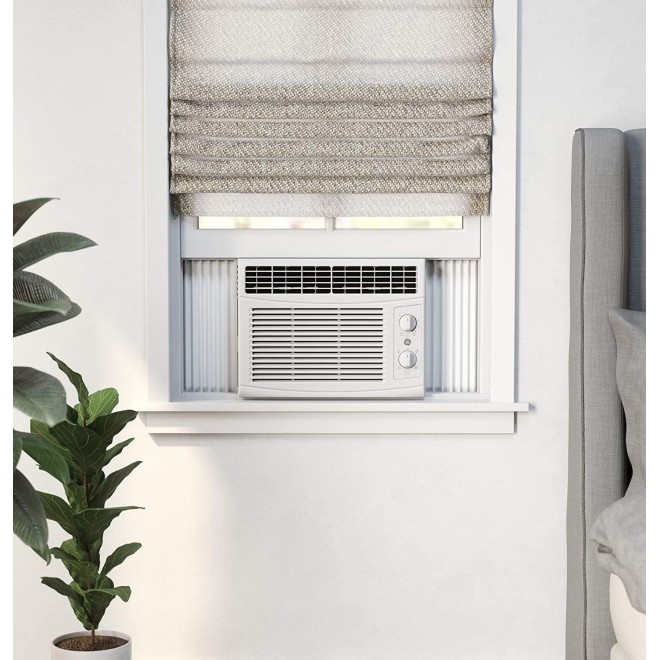 5,000 BTU Mechanical Window Air Conditioner, Cools up to 150 sq. Ft, Easy Install Kit Included, 5000 115V, White
