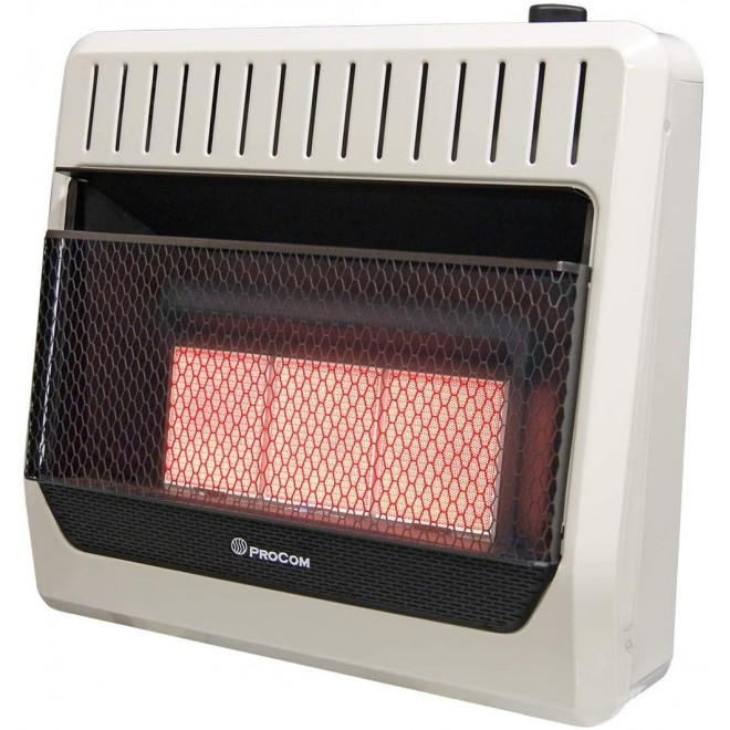 MN3PHG Heating Natural Gas Ventless Infrared Plaque Heater, 30,000 BTU, Black