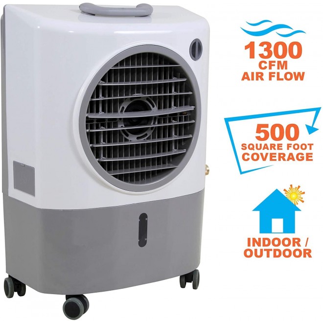 MC18M Portable Evaporative Cooler – color may vary, 1300 CFM, Cools 500 Square Feet