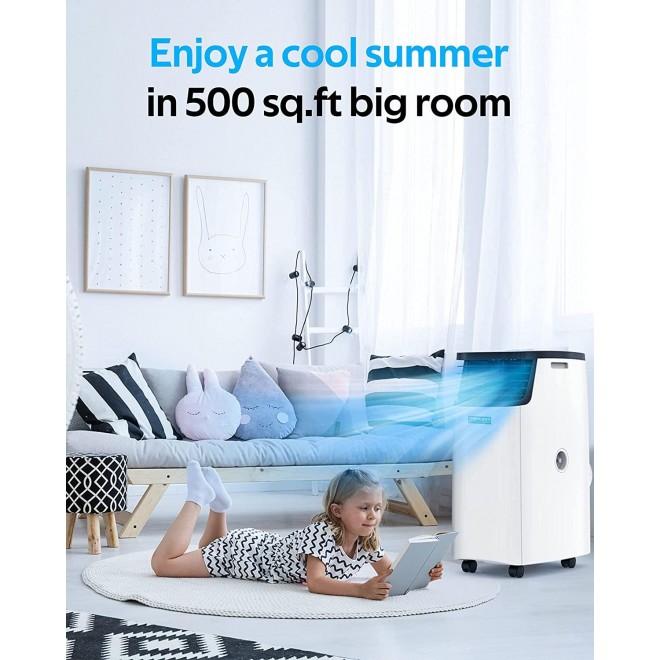 Portable Air Conditioner-14000BTU Portable AC Unit 500 Sqft AC Window Unit, Dehumidifier, with Remote Control Timer Wheels Auto Defrost, for Small Room Home Bedroom Living Rooms