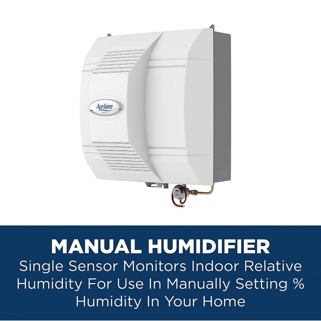 700M Whole Home Humidifier, Manual Fan Powered Furnace Humidifier, Large Capacity Whole House Humidifier for Homes up to 4,200 Sq. Ft., white
