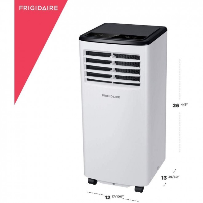 FHPC082AC1 8,000 BTU Portable Air Conditioner with Dehumidifier Mode Rooms up to 350-Sq. Ft, 26.800, White