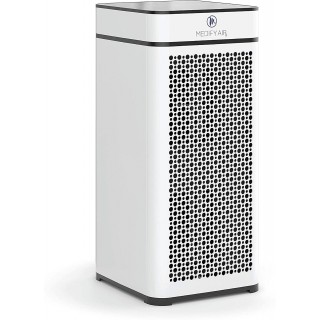 Air Purifier with H13 True HEPA Filter | 840 sq ft Coverage | for Smoke, Smokers, Dust, Odors, Pollen, Pet Dander | Quiet 99.9% Removal to 0.1 Microns | White, 1-Pack