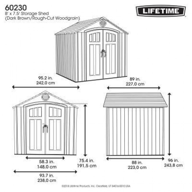 8 Ft. x 7.5 Outdoor Storage Shed 329