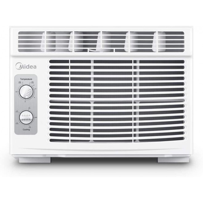 5,000 BTU EasyCool Window Air Conditioner and Fan - Cools Up To 150 Square Feet with Easy To Use Mechanical Controls And A Reusable Filter, 5000, White