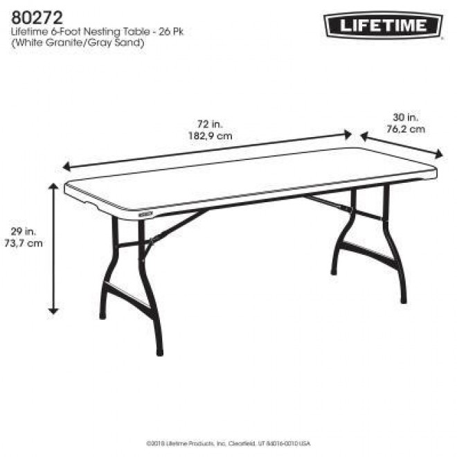 6-Foot Nesting Table (Commercial) 29