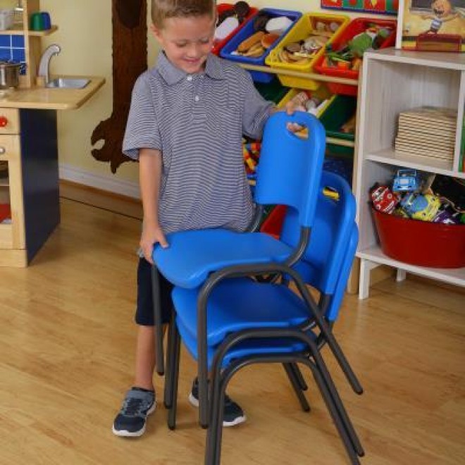 Childrens Table and (4) Stacking Chairs Combo 58
