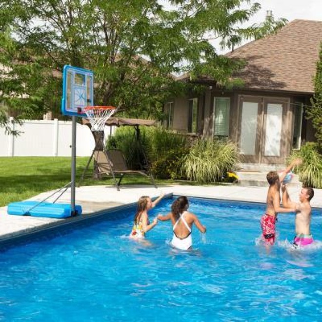 Pool Side Adjustable Portable Basketball Hoop (44-Inch Polycarbonate) 95