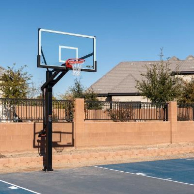 Mammoth Bolt Down Basketball Hoop (72-Inch Tempered Glass) 382