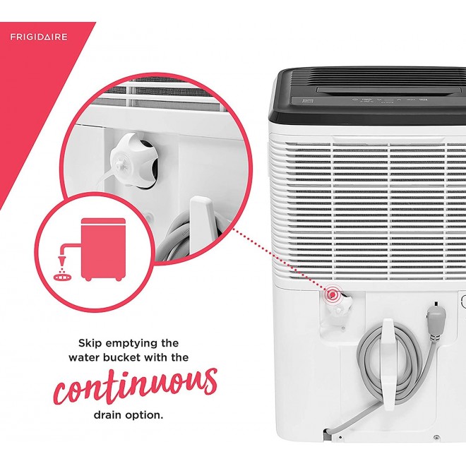 White 22-Pint Dehumidifier with Effortless Humidity Control