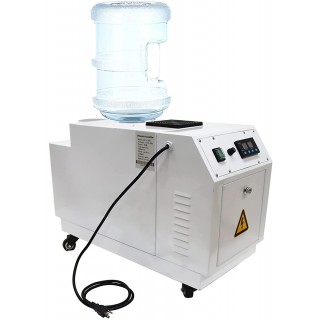 Ultrasonic Humidifier 6KG/h Portable Commercial Industrial Continuous Cool Mist Maker for Greenhouse Facility Warehouse Large Room Up to 1900 Square Feet with Water Barrel Hole