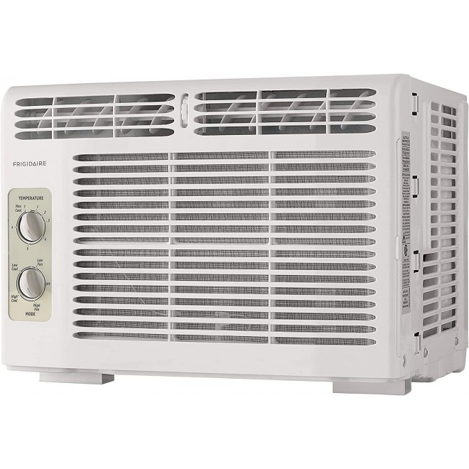 5,000 BTU 115V Window-Mounted Mini-Compact Air Conditioner with Mechanical Controls, White