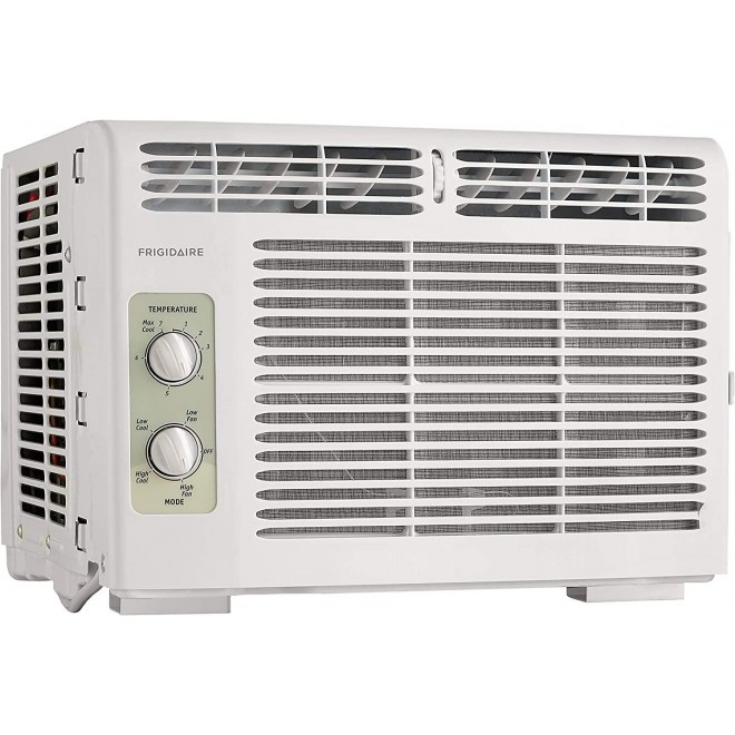 5,000 BTU 115V Window-Mounted Mini-Compact Air Conditioner with Mechanical Controls, White