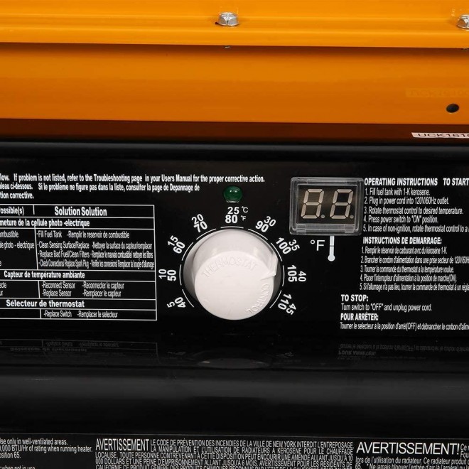 215T-KFA-O 215,000 BTU kerosene heater, Orange/Black