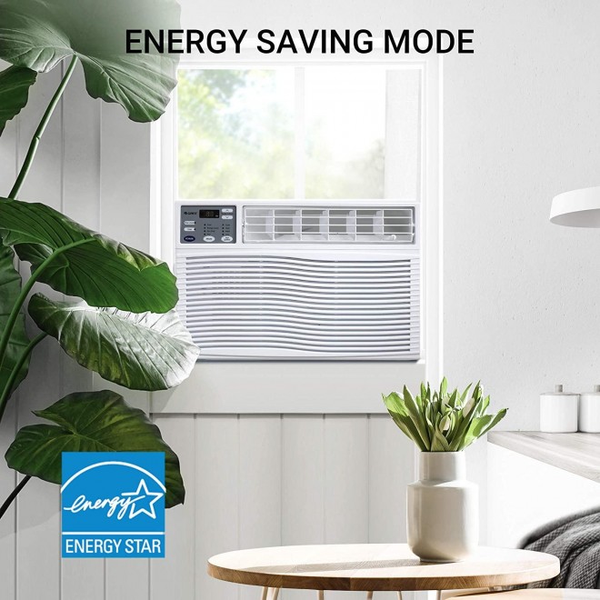 12,000 BTU Window Air Conditioner with Remote Control, 3 in 1 Air Conditioner Window Unit with Cooling, Dehumidifier, Fan functions, Quiet Window AC Unit for Rooms up to 550 Sq.ft.