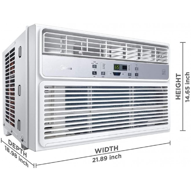 MAW12R1BWT 12,000 BTU EasyCool Window Air Conditioner, Fan-Cools, Circulates, and Dehumidifies Up to 550 Square Feet, Has A Reusable Filter, and Includes an LCD Remote Control, 12000, White