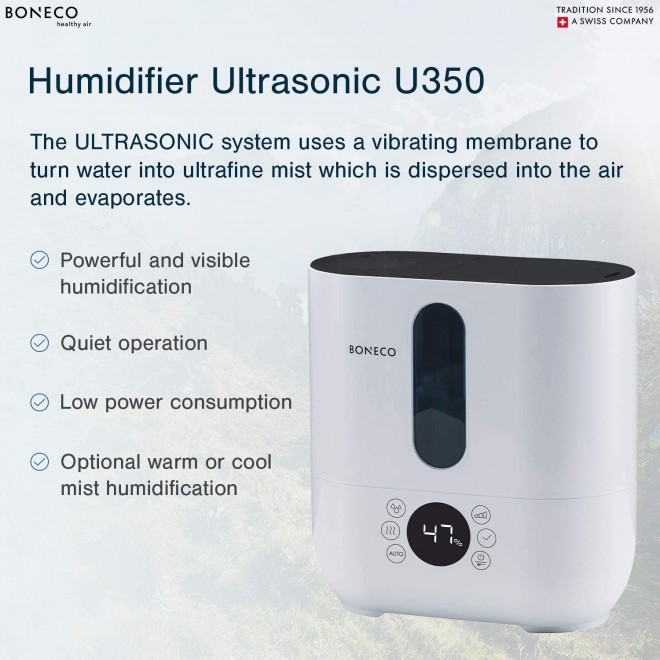 Warm or Cool Mist Ultrasonic Humidifier U350, Top-Fill