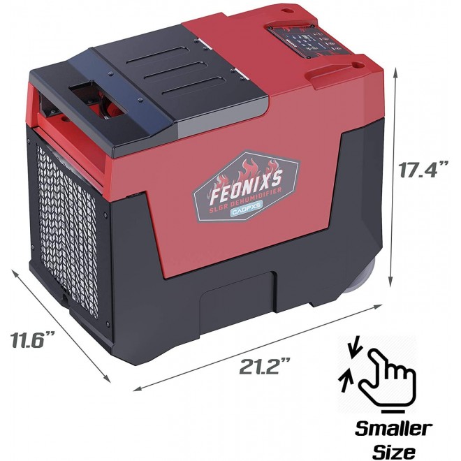 Feonixs WiFi Commercial Grade 180 Pint Dehumidifier with Pump, Includes Drain Hose and MERV-10 Filter - Large Capacity Portable Industrial Crawl Space Dehumidifier for Basement and Job Sites
