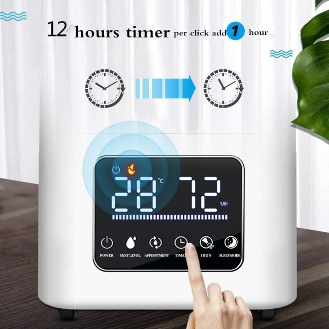 Commercial Humidifier Industrial Humidifier 85 Pints Per Day 24L Water Tank 1600-2100sq.ft for Green House Grow Room Office Home (110V, Upgraded Version)