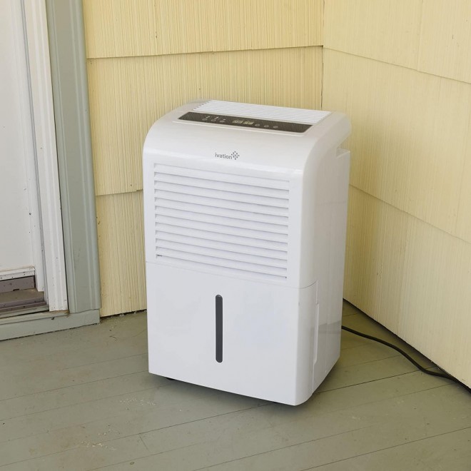4,500 Sq Ft Energy Star Dehumidifier, Large Capacity Compressor Dehumidifier Includes Programmable Humidistat, Hose Connector, Auto Shutoff Restart, Washable Filter, Timer and Casters