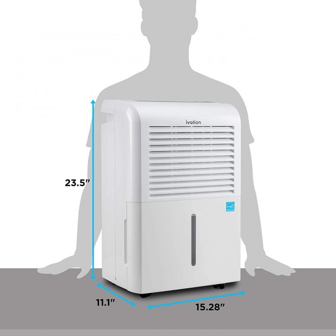 4,500 Sq Ft Energy Star Dehumidifier with Pump, Large Capacity Compressor Includes Programmable Humidity, Hose Connector, Auto Shutoff and Restart and Washable Filter (4,500 Sq Ft W/ Pump)