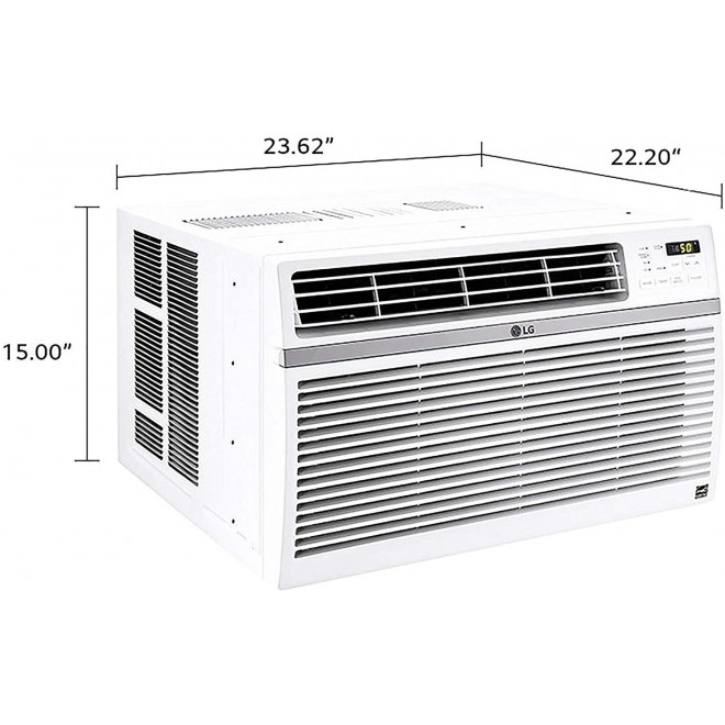 12,000 BTU 115V Window-Mounted Air Conditioner with Remote Control, White