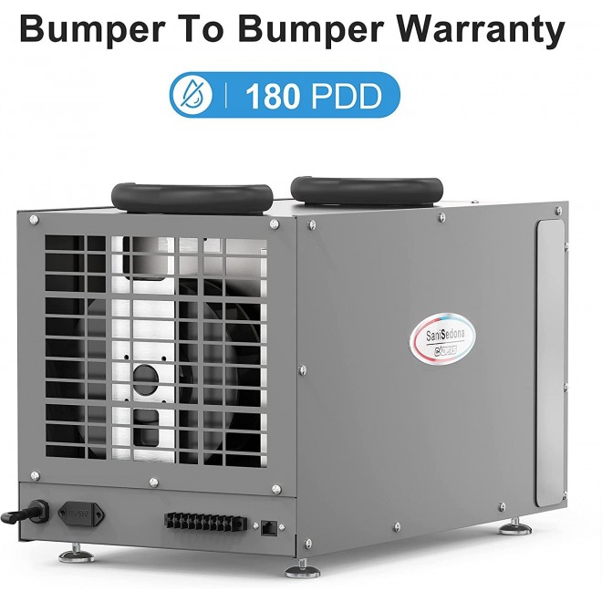 180 PPD Commercial Dehumidifier for Crawl Spaces, Basements, Whole Homes up to 2,300 sq. ft., Industrial Water Damage Equipment for Garages and Job Sites, 28 Gallons/Day