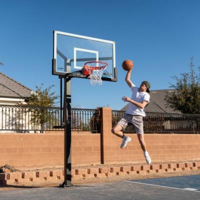 Mammoth Bolt Down Basketball Hoop (60-Inch Tempered Glass) 366