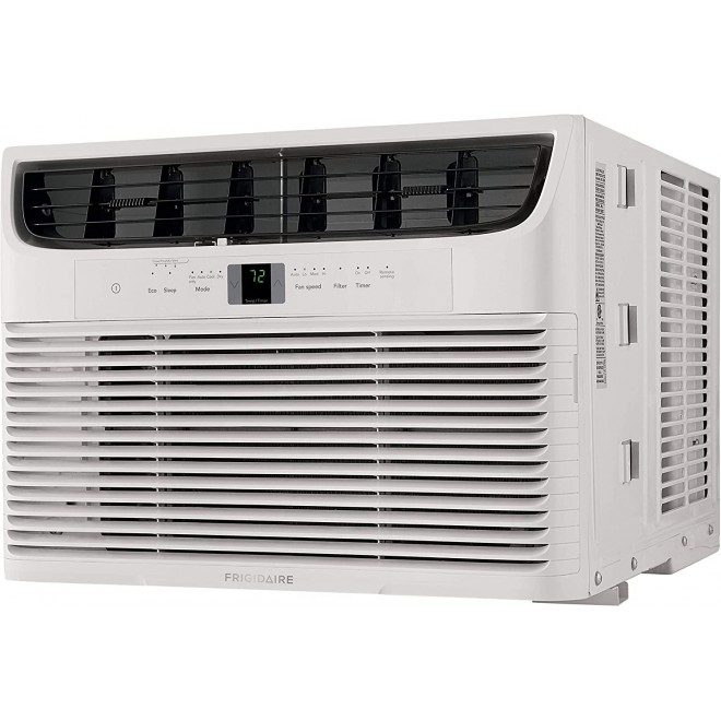 12,000 BTU 115V Window-Mounted Compact Air Conditioner with Remote Control, White