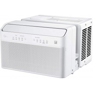Inverter Window Air Conditioner 8,000BTU, U-Shaped AC with Open Window Flexibility, Robust Installation,Extreme Quiet, 35% Energy Saving, Smart Control, Alexa, Remote, Bracket Included