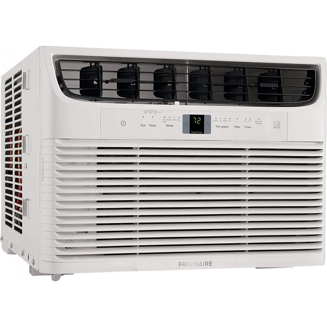 Energy Star 12,000 BTU 115V Window-Mounted Compact Air Conditioner with Full-Function Remote Control, White