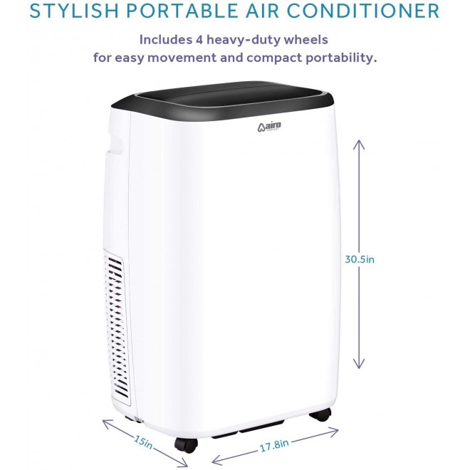 Comfort Portable Air Conditioner 10,000BTU – 6,000 SACC Quiet Air Conditioning Machine Cools Up to 350 Square Feet Room LED Display Auto and Dehumidifier Mode with Remote Control