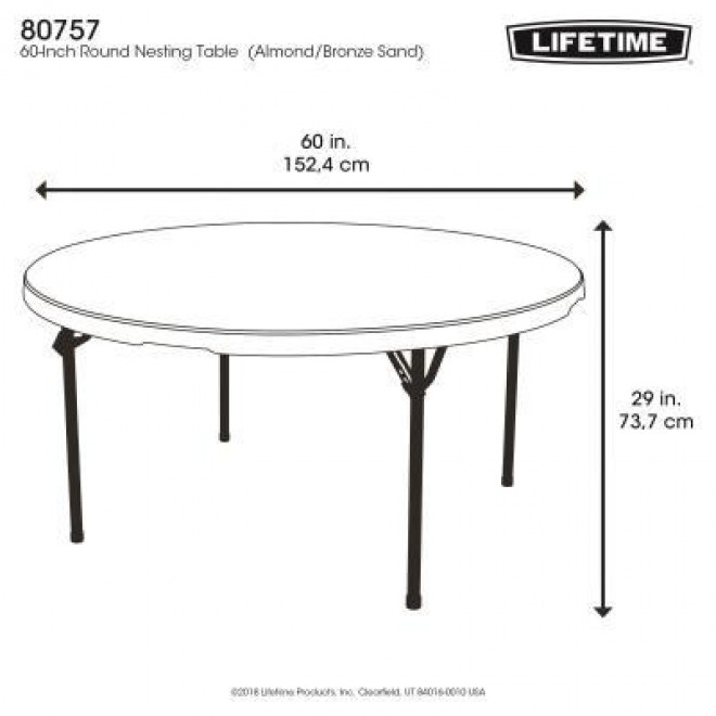 60-Inch Round Nesting Table - 10 Pk (Commercial) 355