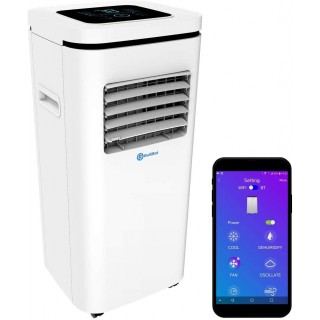Enabled Smart Portable AC 10,000BTU — Cool & Dehumidify Rooms up to 275 sq ft, Control w/Alexa Voice Commands, Dual-Band WiFi & Bluetooth, iOS/Android App & Remote